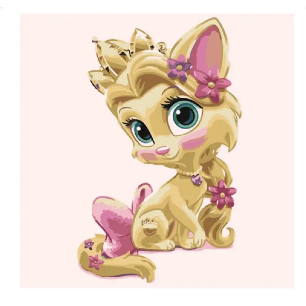 Pictura pe numere "Pisica printesa" (fara cutie), 30x30 cm (ES013)(16070)