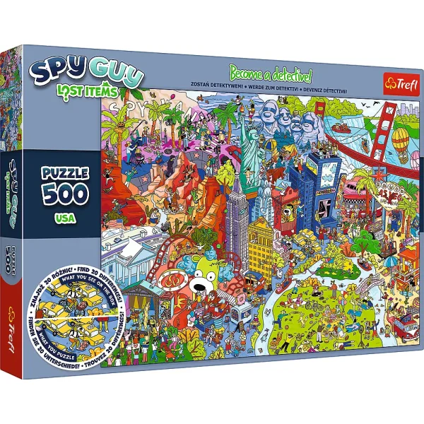 (37480) Puzzle 500 elemente Spy Guy "Lost Items: USA"