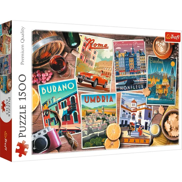(26199) Puzzle 1500 elemente"Calatorie prin Europa"