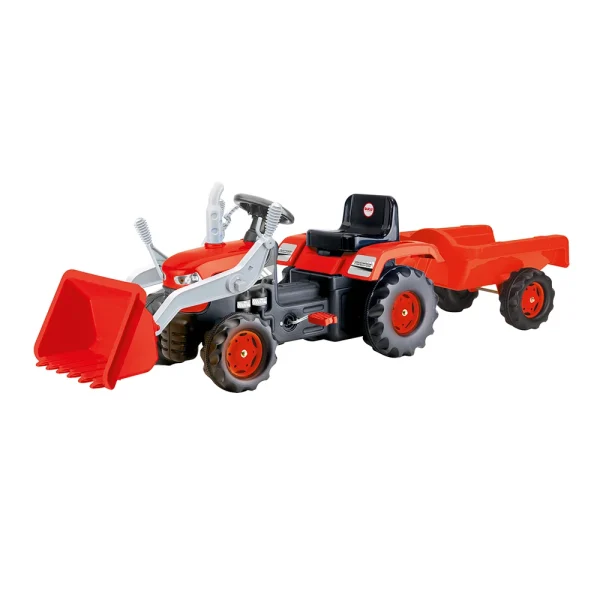 (8152) Tractor excavator cu pedale cu remorca