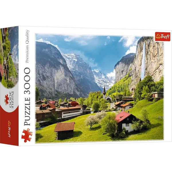 Puzzle 3000 elemente "Lauterbrunnen,Elvetia"