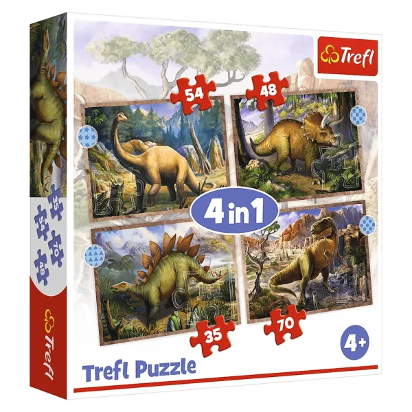 Puzzle 4in1 "Dinozauri"