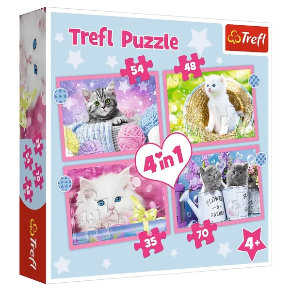 Puzzle 4in1 "Pisicile"
