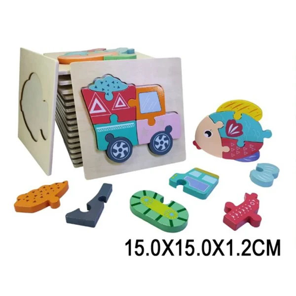 Jucarie puzzle din lemn