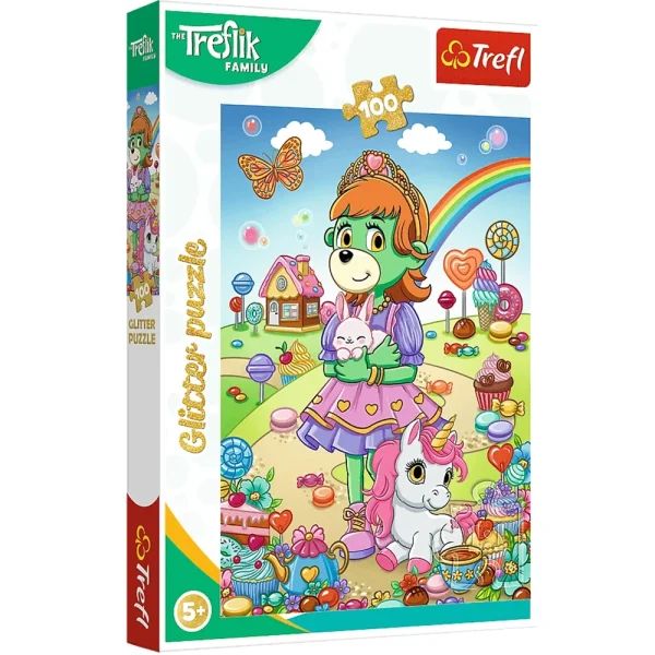 Puzzle 100elem cu Sclipici