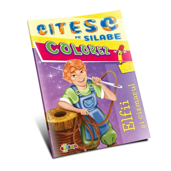 (56394) Citesc pe silabe. Colorez. Elfii si cizmarul