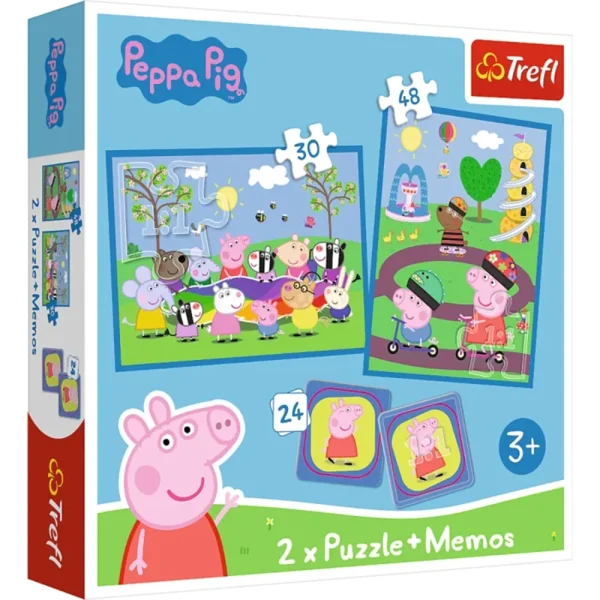 Puzzle 2in1+Memos "Purcelusa Peppa"