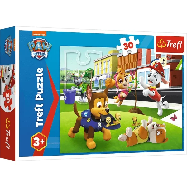 Puzzle 30 elemente "Catelusii in actiune"
