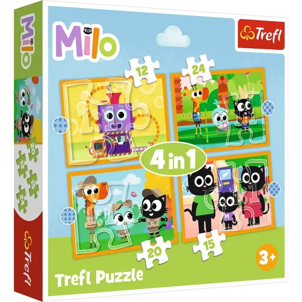 Puzzle 4in1 "Milo si prietenii lui"