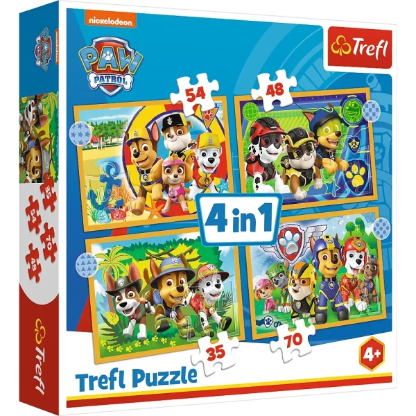 Puzzle 4in1 "Patrula in vacanta"