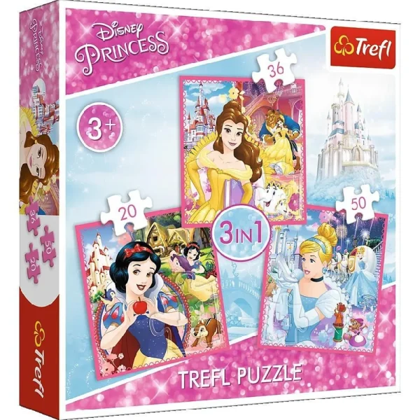 Puzzle 3in1 "Lumea fermecata a printeselor"