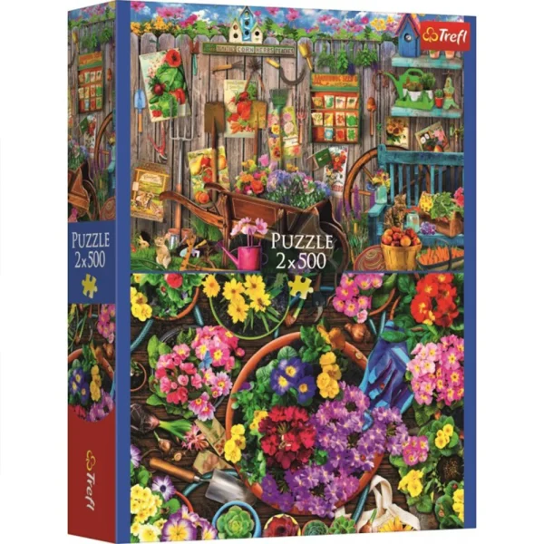 Puzzle 2x500 "Lucru în grădină"