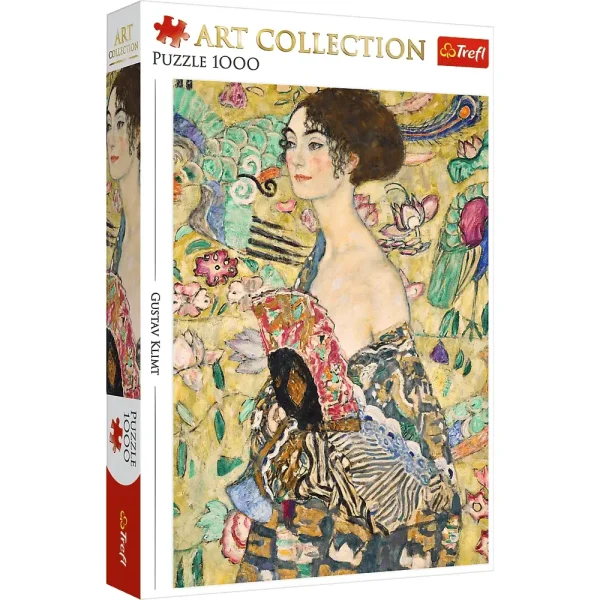 Puzzle 1000 elemente Art Collection-Doamna cu evantai