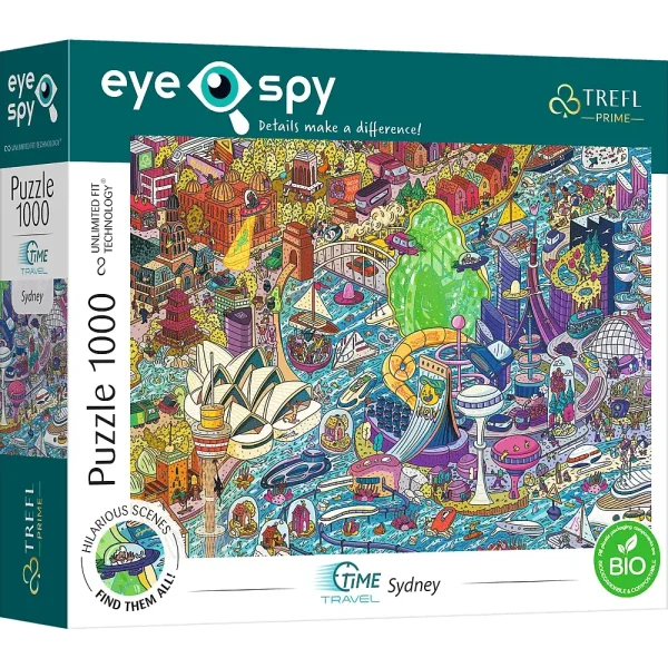 Puzzle 1000 elemente "UFT EYE-SPY" - Time Travel: Sydney, Australia"