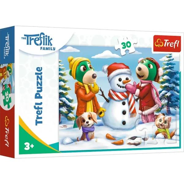Puzzle 30 elemente "Iarna Trefliks"
